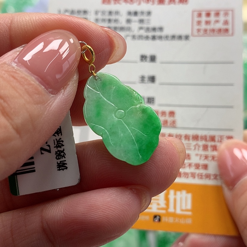 【闪购商品】翡翠颈饰18K金镶嵌Z-20858