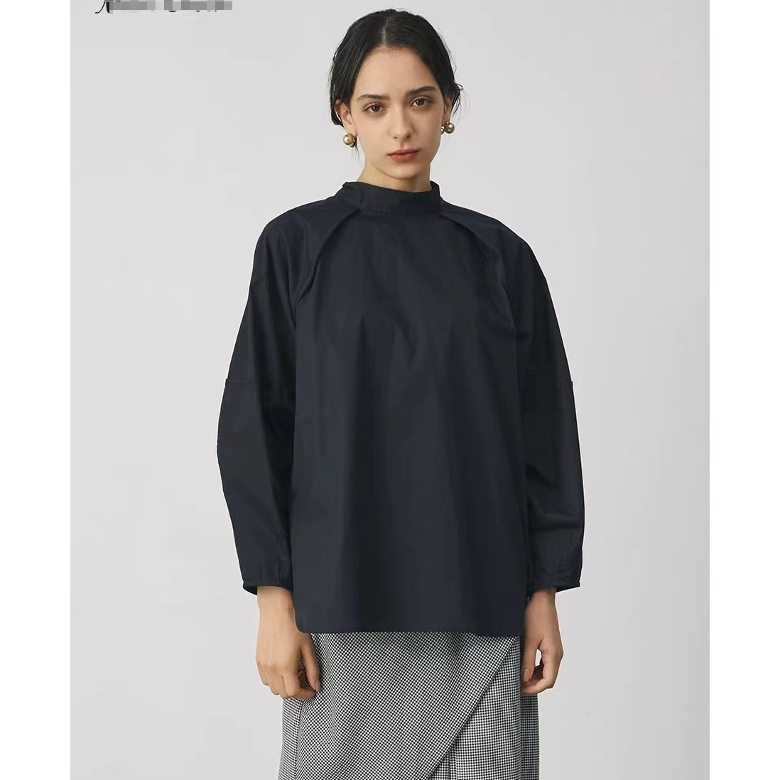 『咸鱼日单』M家简约休闲优雅通勤前后两穿系带长袖衬衫上衣女