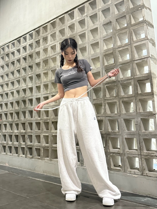 BOUNDARY薄绒卫裤春季懒人套装高级氛围感街舞嘻哈爵士舒适感一流