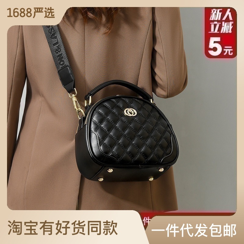 时尚菱格女包洋气链条单肩斜挎小包斜跨小挎包斜挎包包小香风迷你