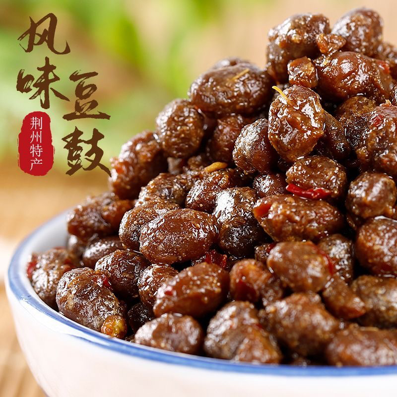 荆州公安特产香辣味霉豆食下饭菜炒菜刘派楼风味开袋豆豉袋装140g