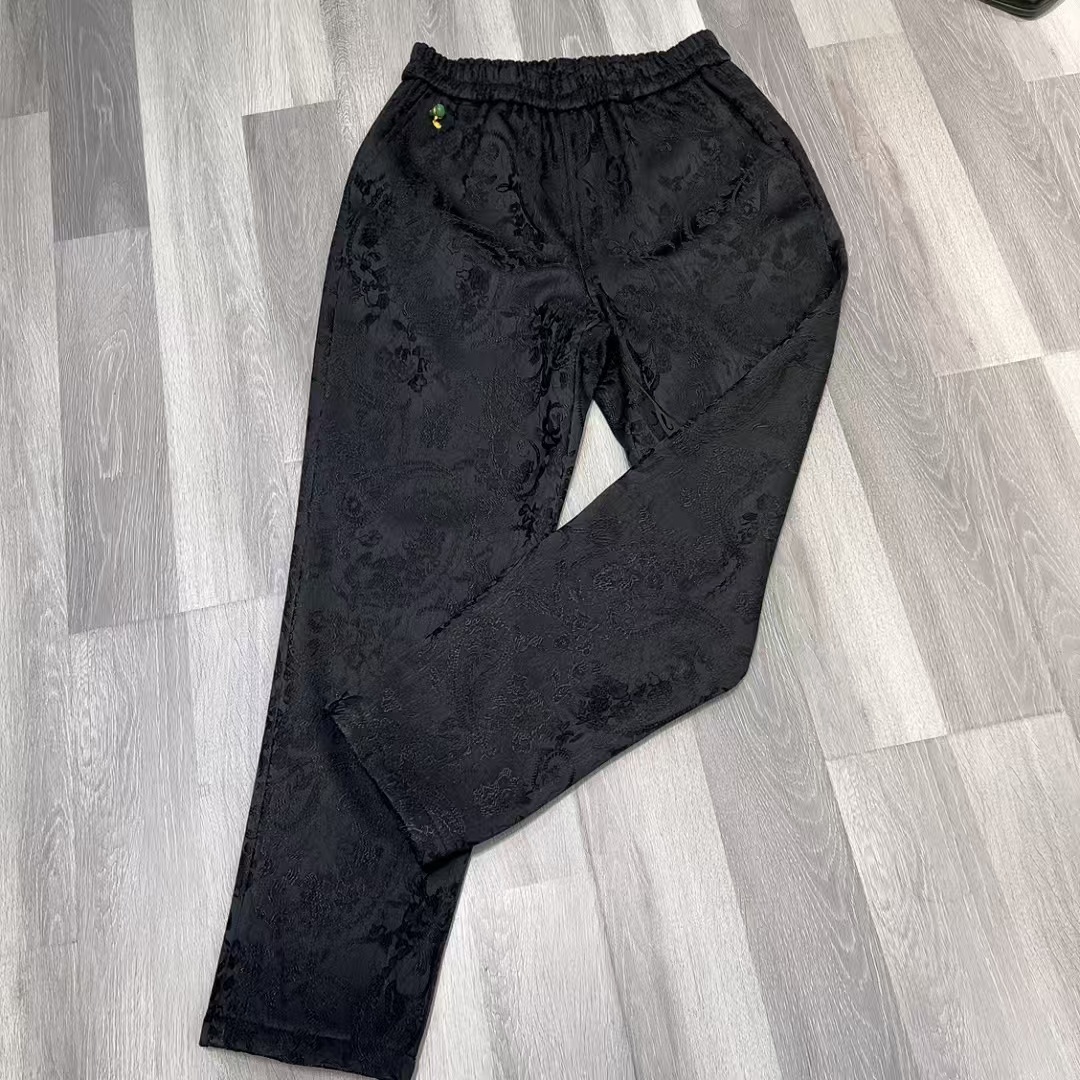 腰果花加绒加厚女小脚裤