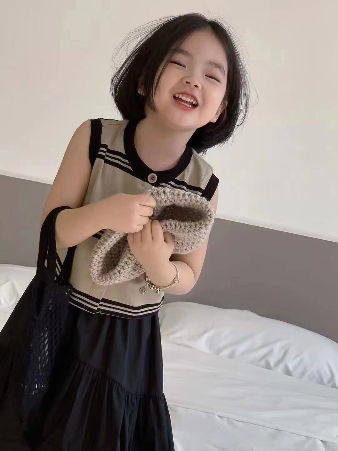 女孩两件套裙洋气