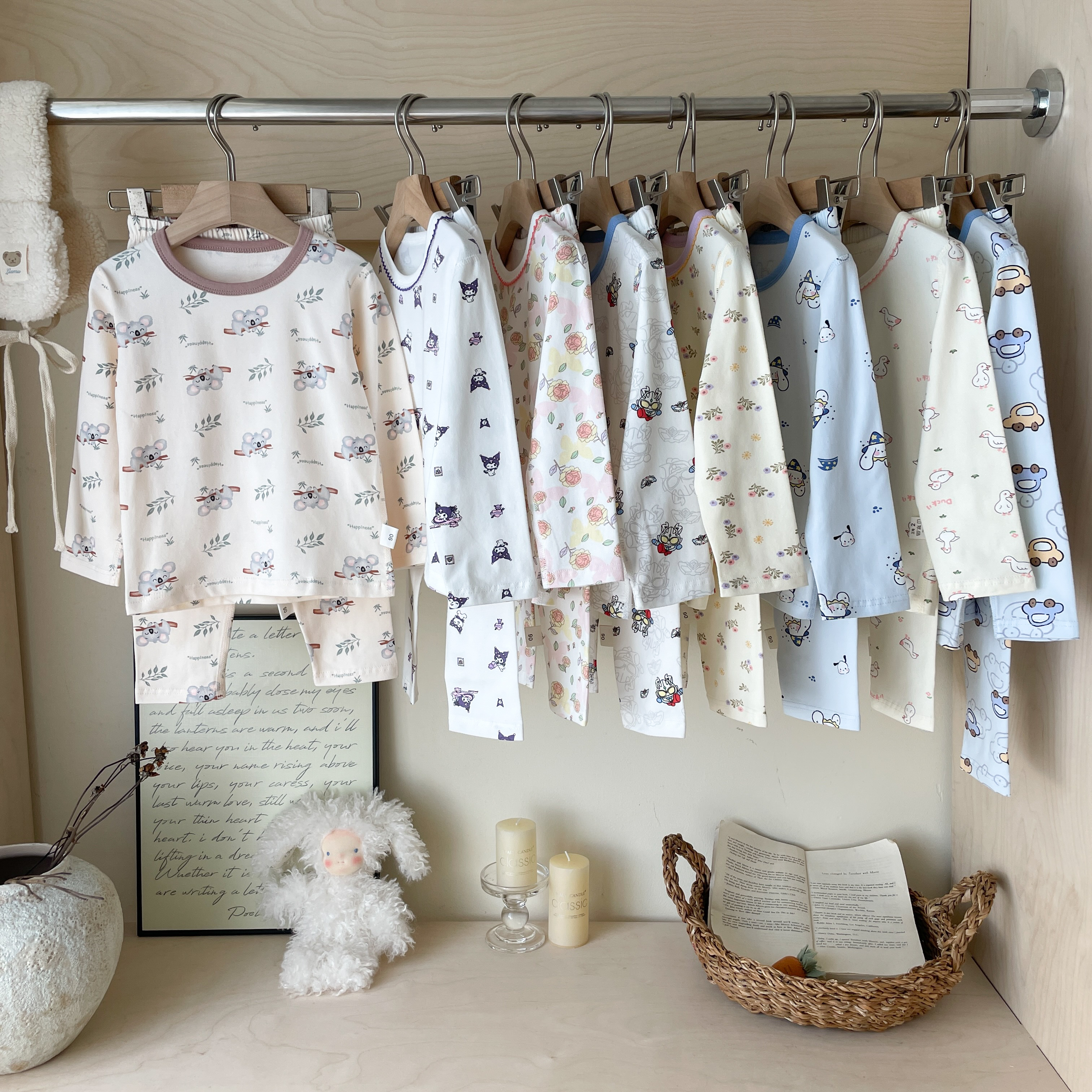 （10A抗菌） 儿童莱卡无骨套男女童睡衣家居服套装宝宝秋衣裤套装