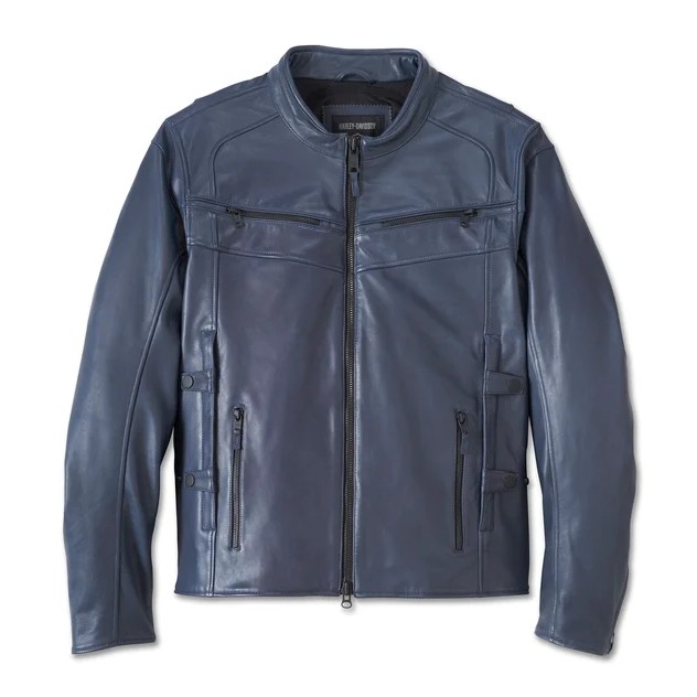 哈雷原厂男士骑行款皮衣97022-24VM 美版