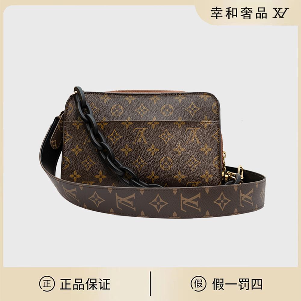 修复品 LouisVuitton/路易威登 红内相机手拿包斜挎单肩包/全原