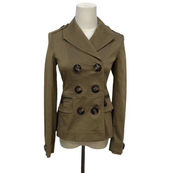 妃鱼/博柏利/棉/风衣/95新/市场价0/白0826