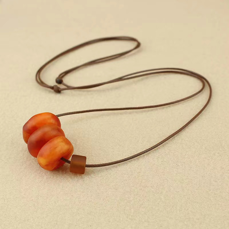 非金属树脂吊坠 三珠随形不规则吊坠