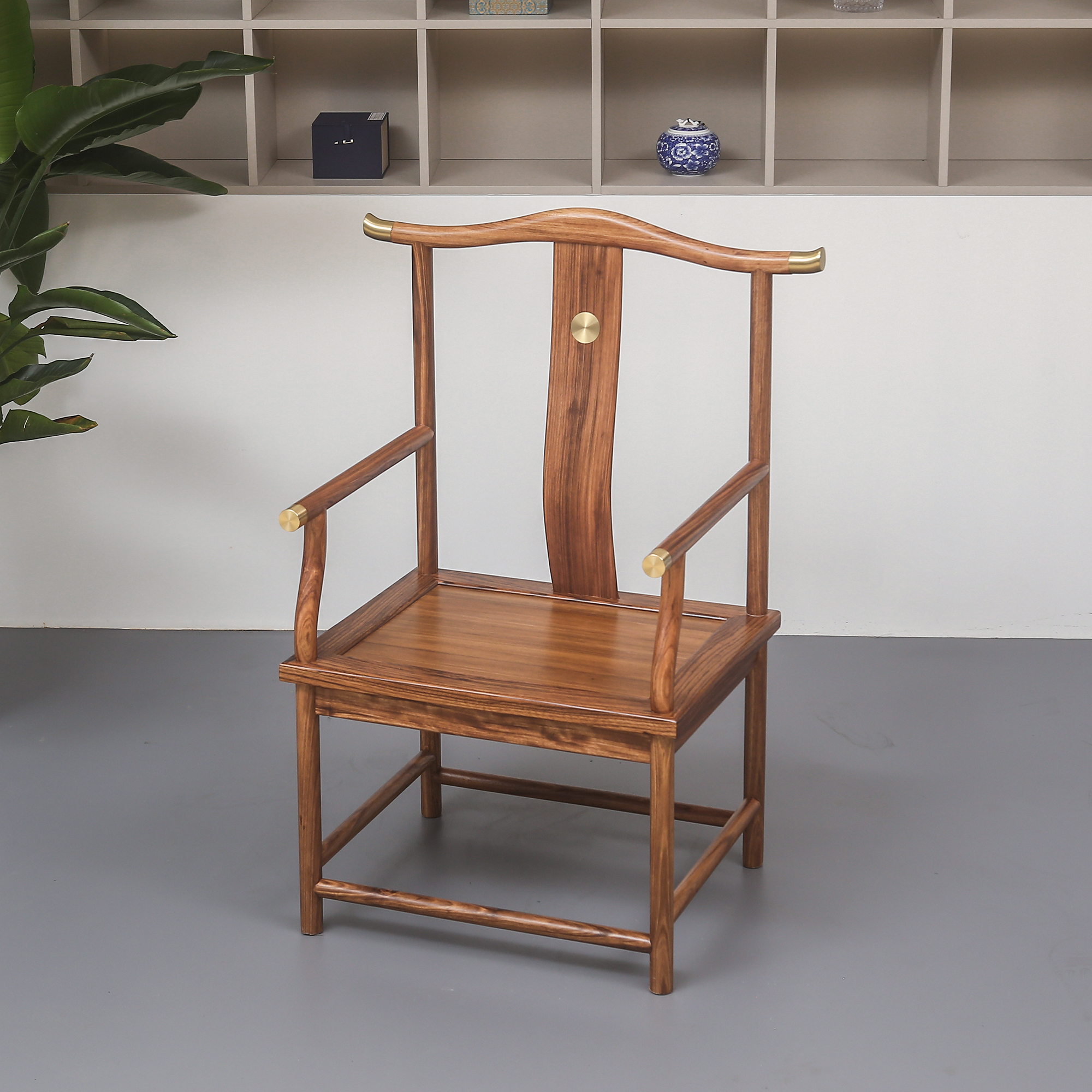 乌金木鸿运椅实木休闲椅 宠粉接待室茶客椅餐椅北欧现货