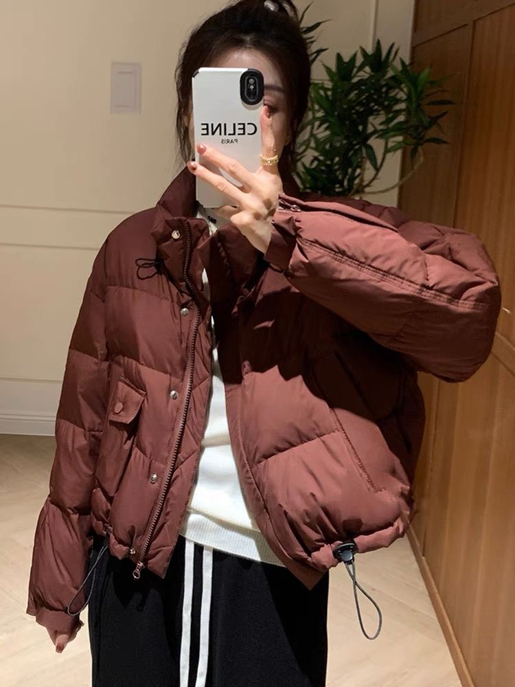 雅鹿短款白鸭绒羽绒服女冬季新款2023年爆款小个子轻薄保时尚休闲
