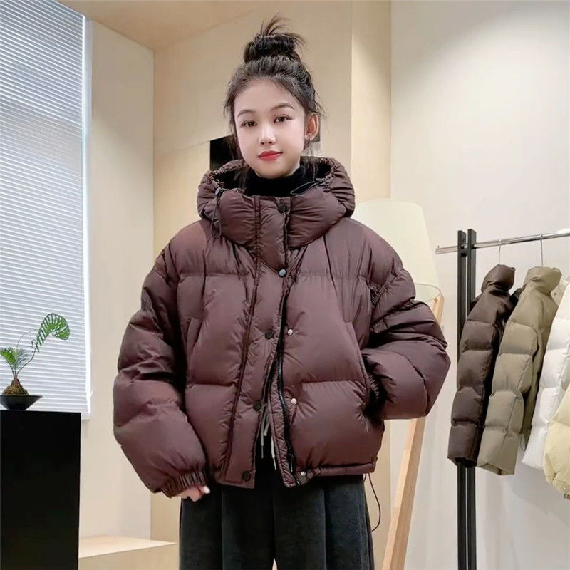 雅鹿米拉德韩版连帽泡芙羽绒服女短外套2023冬季新简约百搭保暖面