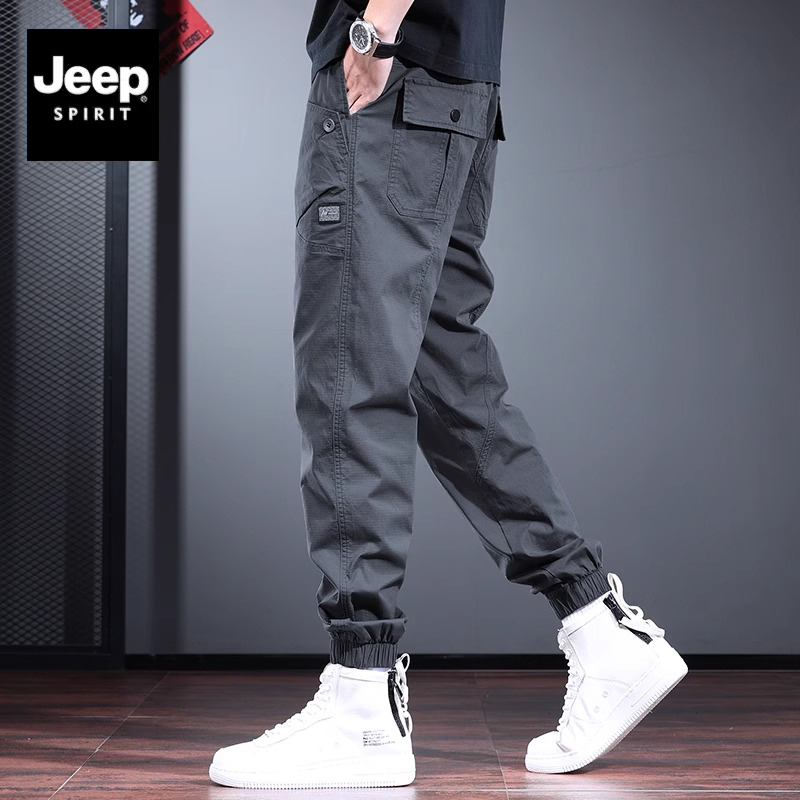JEEP吉普工装休闲裤男士潮牌春秋季爆款2025新款束脚裤子男款百搭