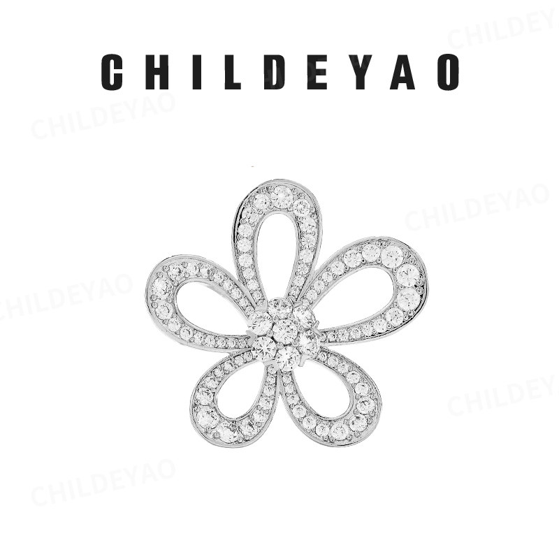 铜合金胸针 小众5片花瓣花朵胸针气质胸花配饰女毛衣别针3335小众