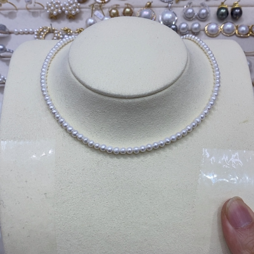 【闪购商品】淡水珍珠颈饰银S925镶嵌棉*