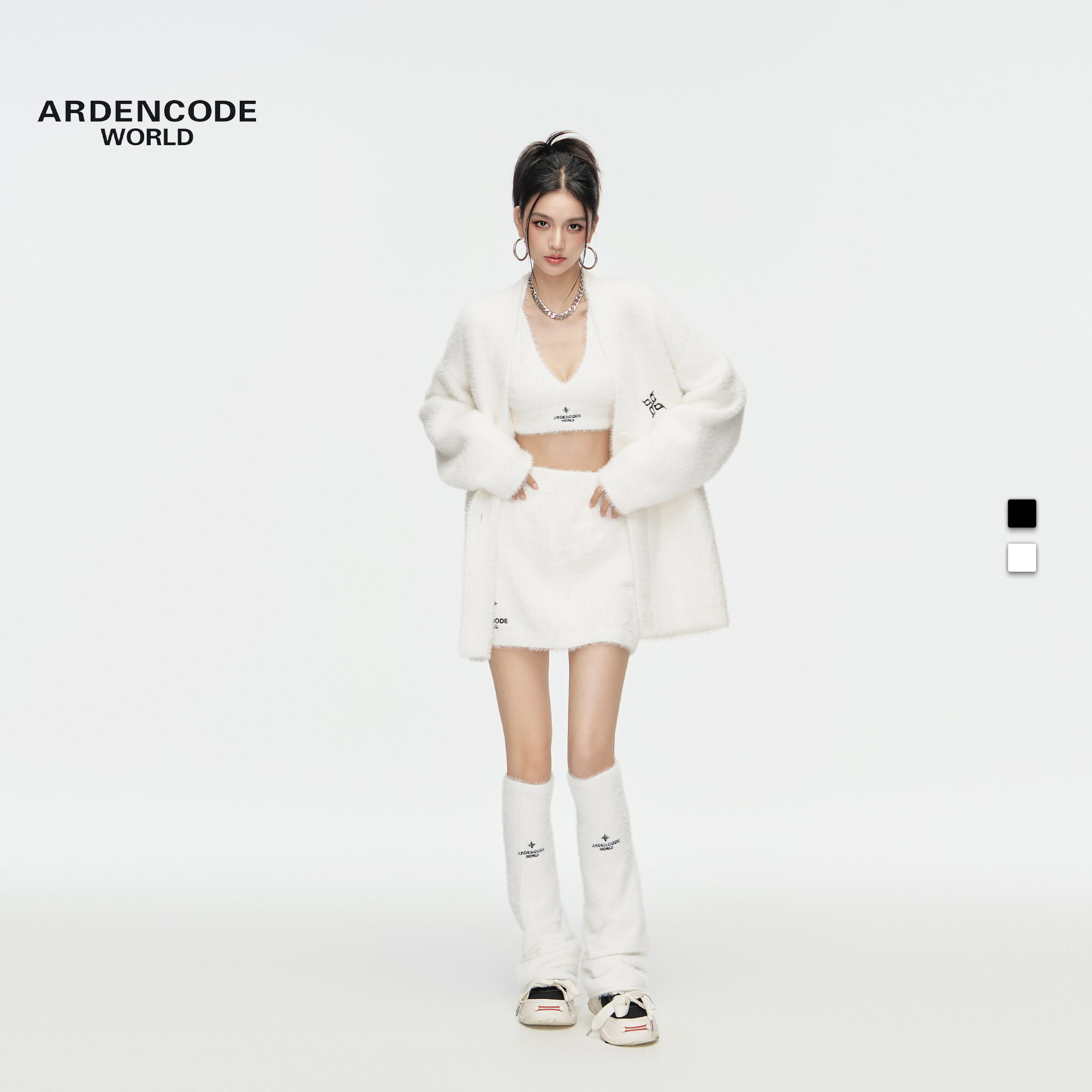 ARDENCODE 印记丨男女紧身毛织短款胸衣短裙套装毛织开衫合集