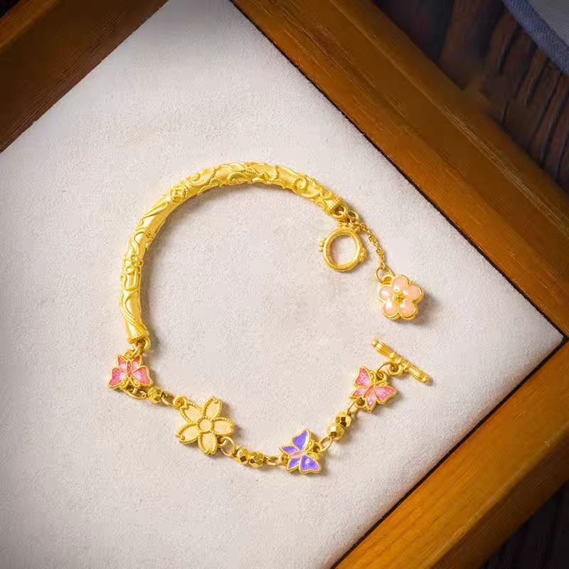 DIY桃花朵朵串珠1.26陈老师