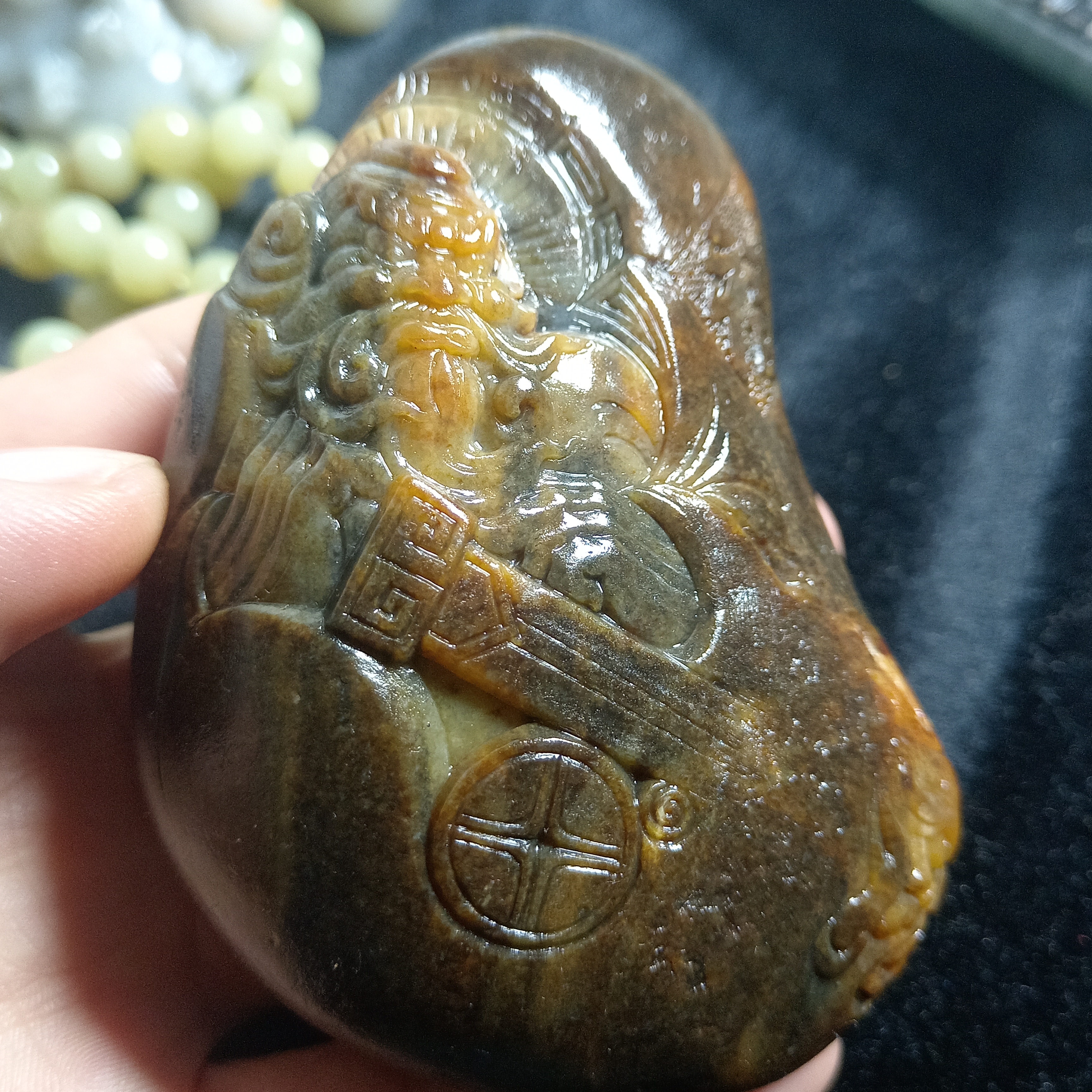 新疆和田籽料高品质钟馗伏魔