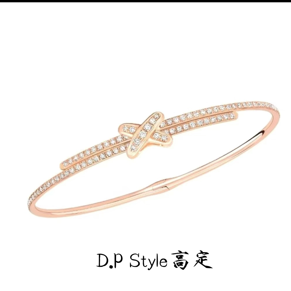 铜合金合成锆石手镯 时尚经典百搭金色小众满钻气质手镯饰品轻奢