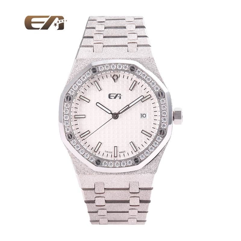 EA手表男简约商务全自动机械机芯手表夜光钢带男表