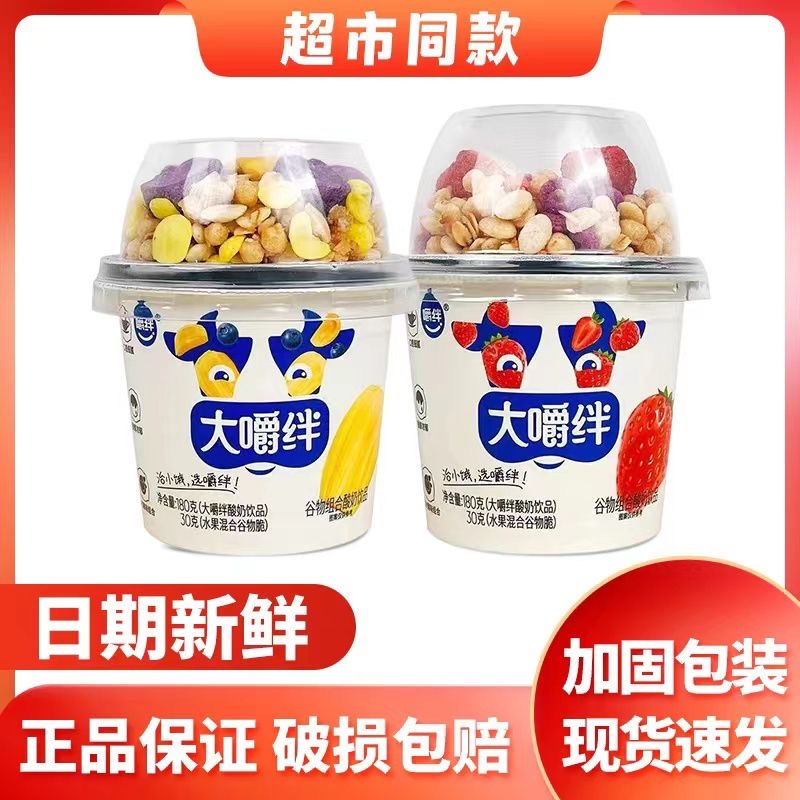 大嚼绊210g搅拌酸奶水果谷物脆网红零食常温食品组合酸甜奶香营养