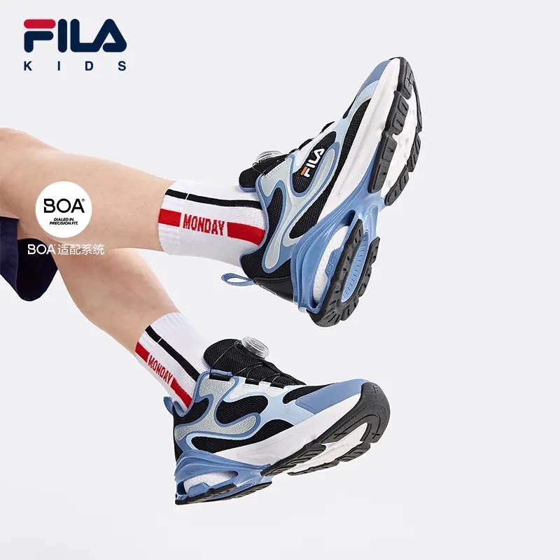 【斐乐儿童】太空舱秋新款中大童儿童跑步鞋旋钮复古跑鞋K55B431103