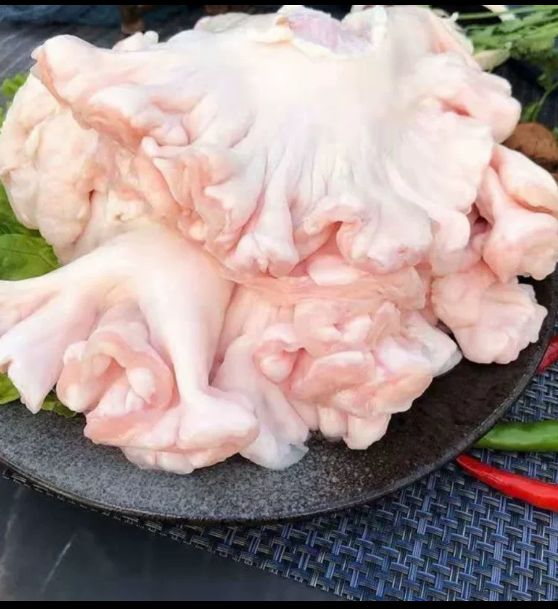 鸡冠油 东北特色 又叫花边油 5斤包邮（赠送两根沙肝）