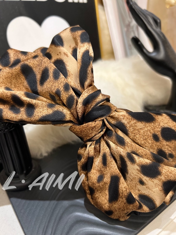 【L•AiMi】【秋日】夸张个性大款豹纹蝴蝶结发箍头饰洗脸发带