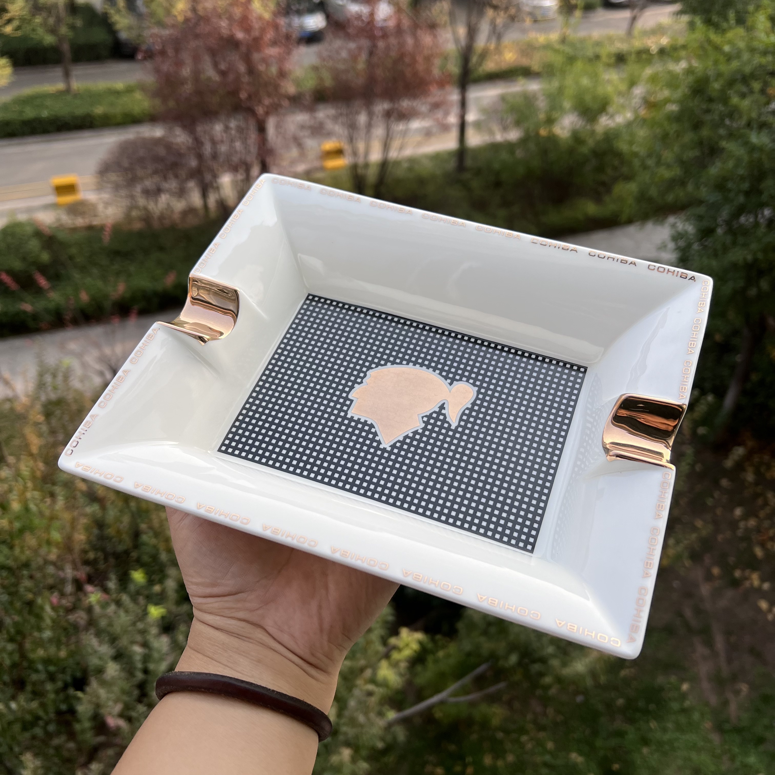 Siglo世纪新款雪茄烟灰缸 Cohiba高希霸联名款 陶瓷真金水