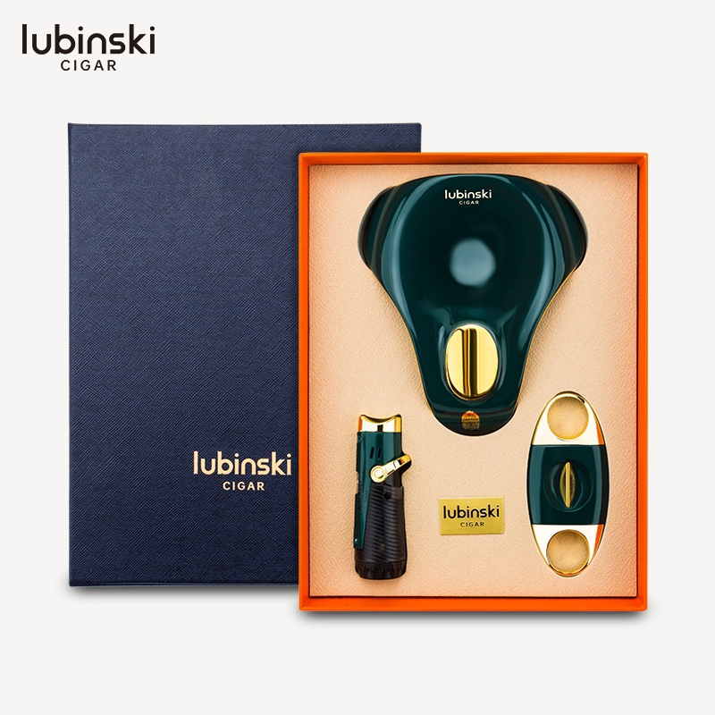 Lubinski鲁宾斯基雪茄2025剪打火机烟灰缸礼盒套装高希霸世纪6