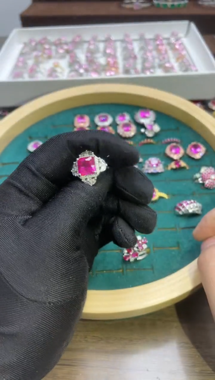 【闪购商品】红宝石戒指银S925镶嵌56