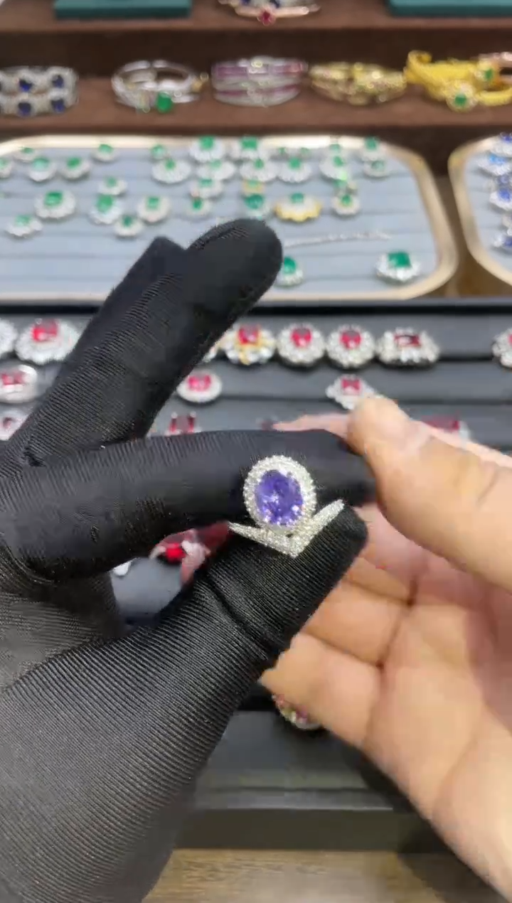 【闪购商品】蓝宝石戒指银S925镶嵌59