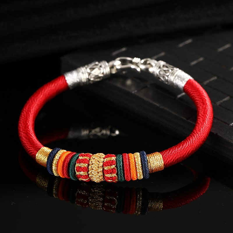 结伴儿 合金布艺手链 2026马年金刚结手工编织 情侣手链