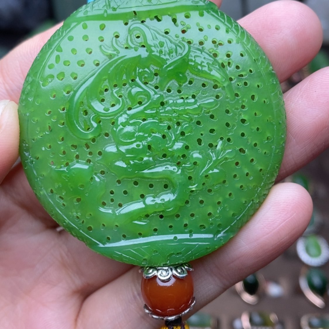 【闪购商品】和田玉（碧玉）吊坠未镶嵌用****6