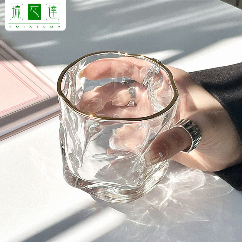 扭扭杯网红炫彩威士忌酒杯异形杯子玻璃杯ins高颜值喝水杯