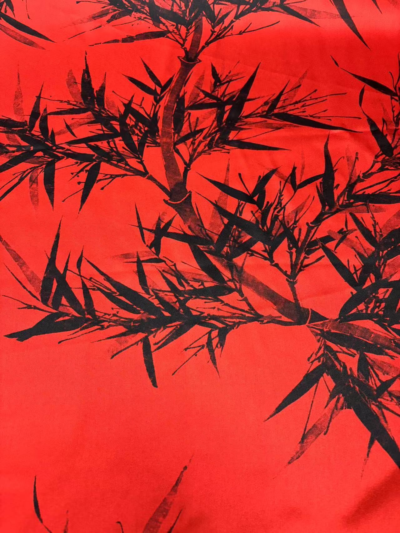 【红竹】真丝桑蚕丝 红云纱 丝绸面料  140幅宽  50姆米