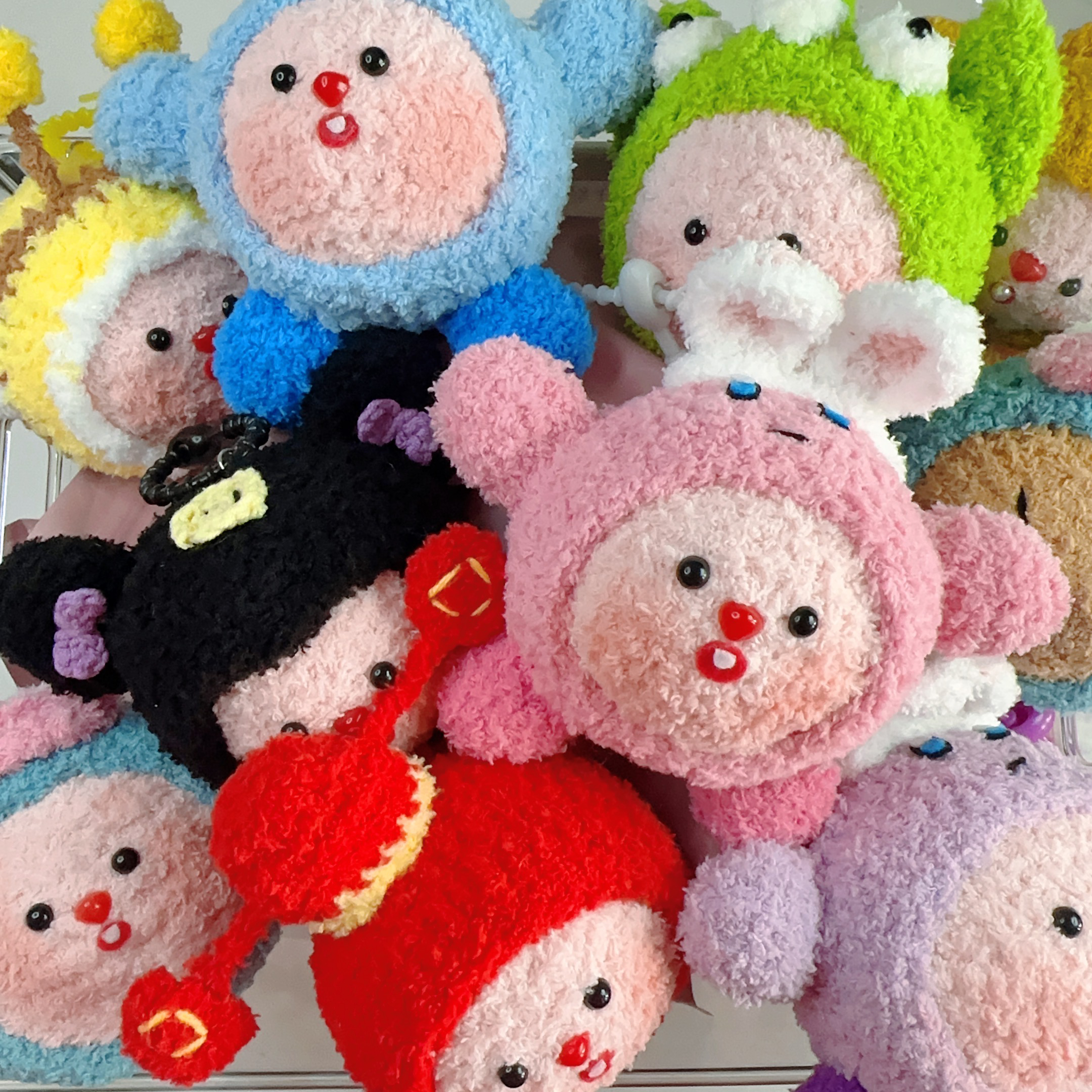 【直播拆】手工针织可爱毛绒公仔挂件