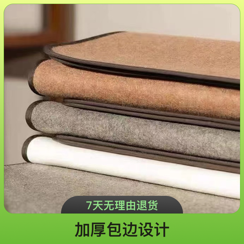 加厚包边纯羊毛可水洗毛毡书法羊毛书画毡练字毡桌垫布专用垫灰色