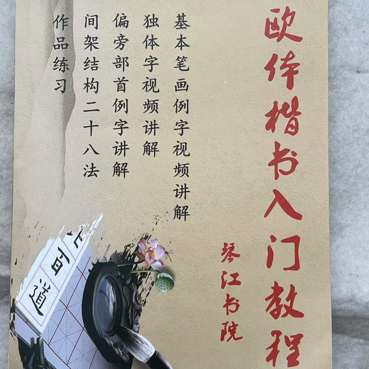 琴江书院欧体楷书新手入门笔画独体字自带视频教程销售字帖