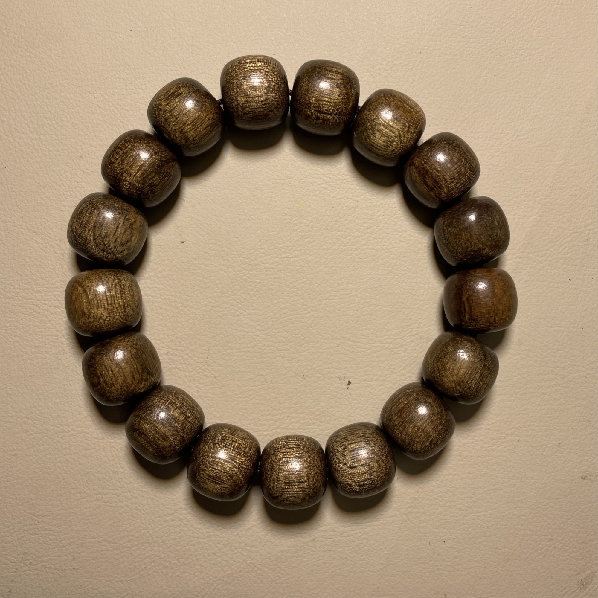 四川阴沉木金丝楠小叶桢楠算盘珠桶珠乌木绿料黄料老型珠玻璃底