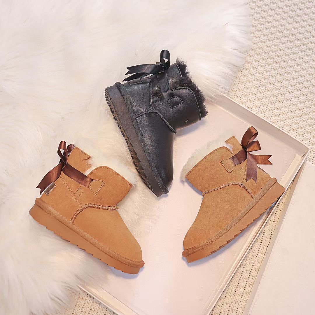 回力瑞经典雪地靴2023新款加绒女鞋美拉德风保暖短筒棉靴