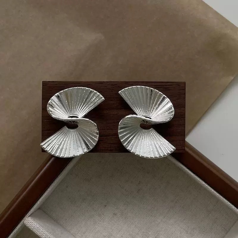 925银耳饰 YNR折纸记 董洁半熟男女同款法式小众高级感耳饰EK13