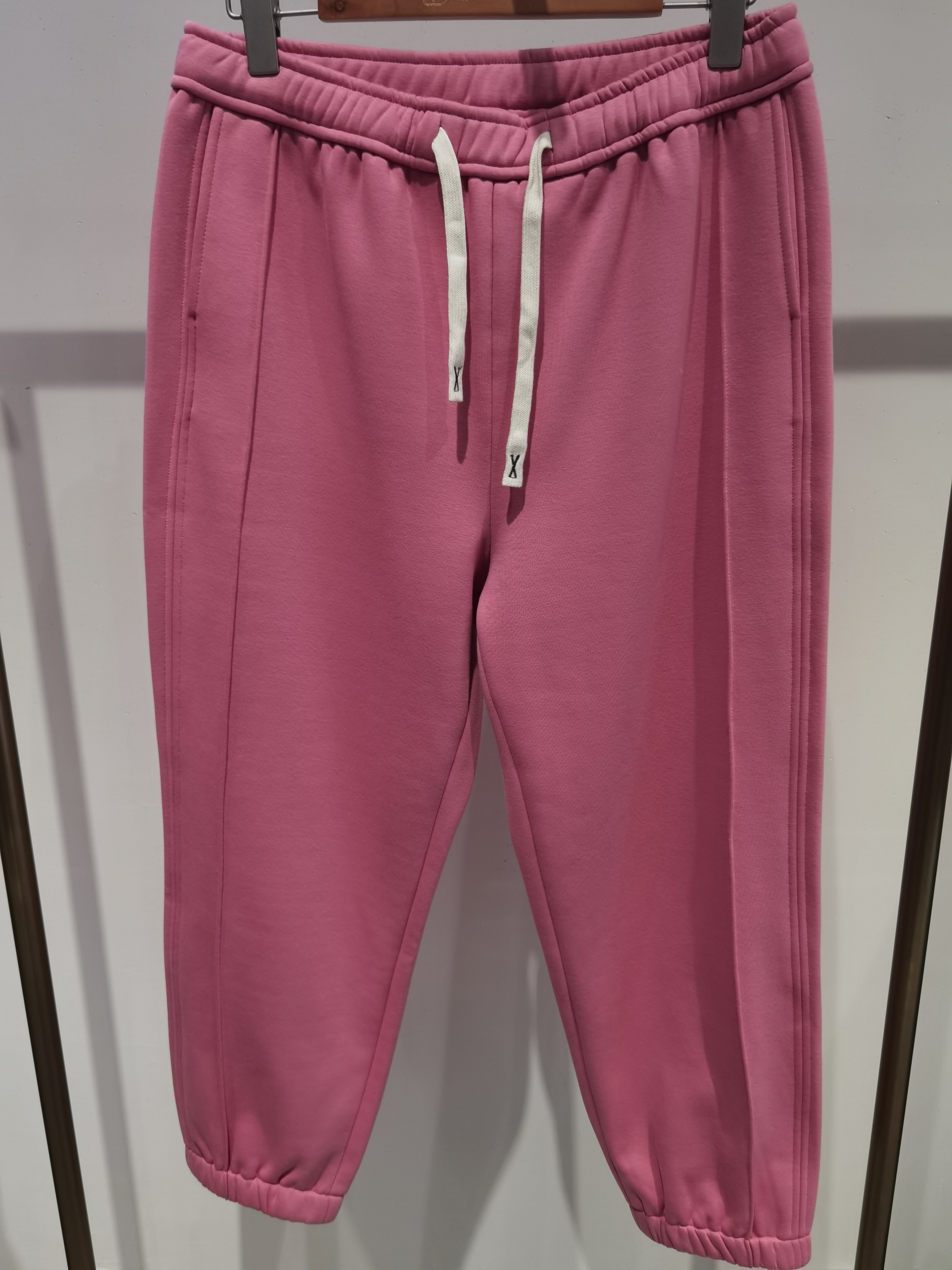 水淼冬季加绒长裤休闲秋冬松紧腰纯色抽绳