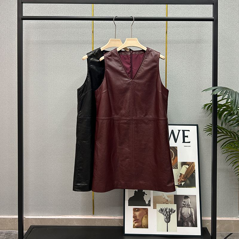 2025新款真皮小牛皮马甲上衣显瘦百搭上衣气质网红高级感皮衣