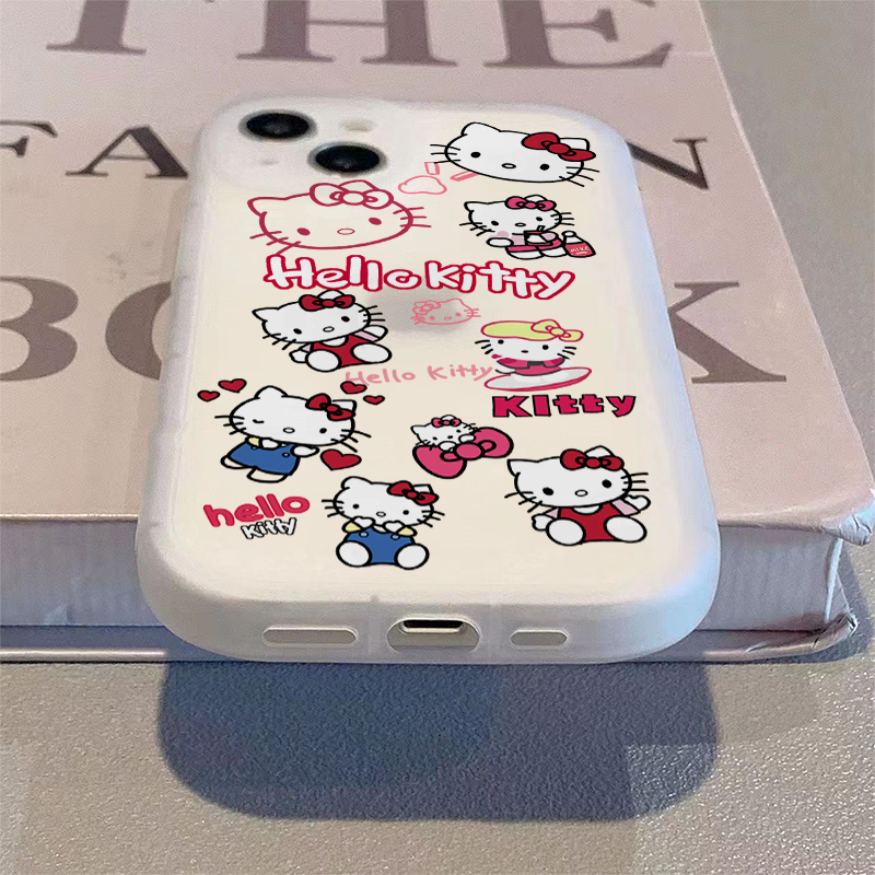 爱心kt苹果15手机壳iPhone14ProMax女13/7/8P/12/xr防摔X软壳11