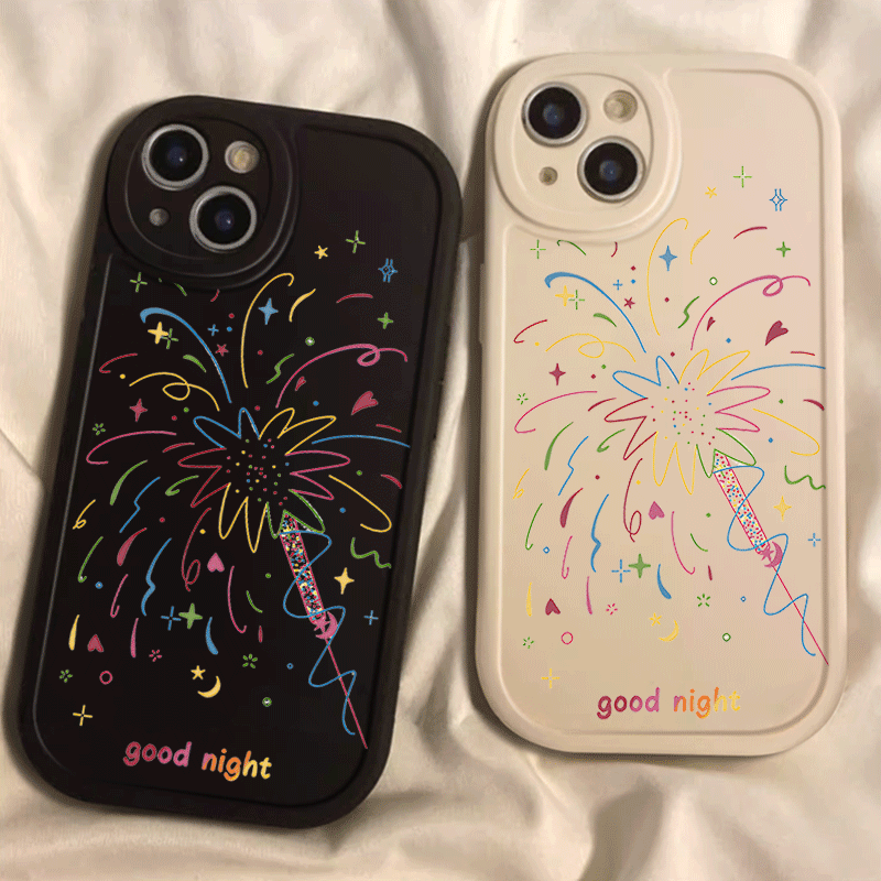 绚丽烟花苹果15手机壳iPhone14ProMax女13/12/11/xr/8p防摔7全包X