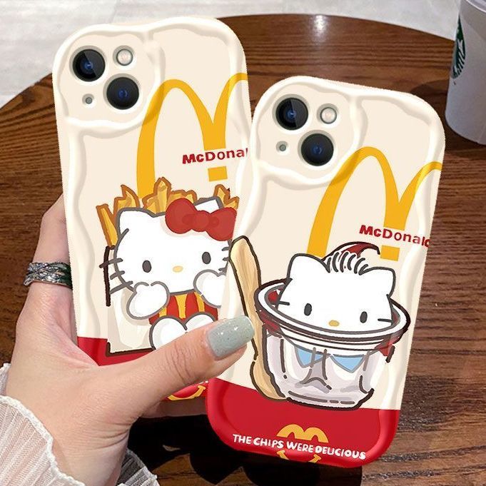 kitty情侣款手机壳iPhone15ProMax苹果14plus全包13软壳12防摔11