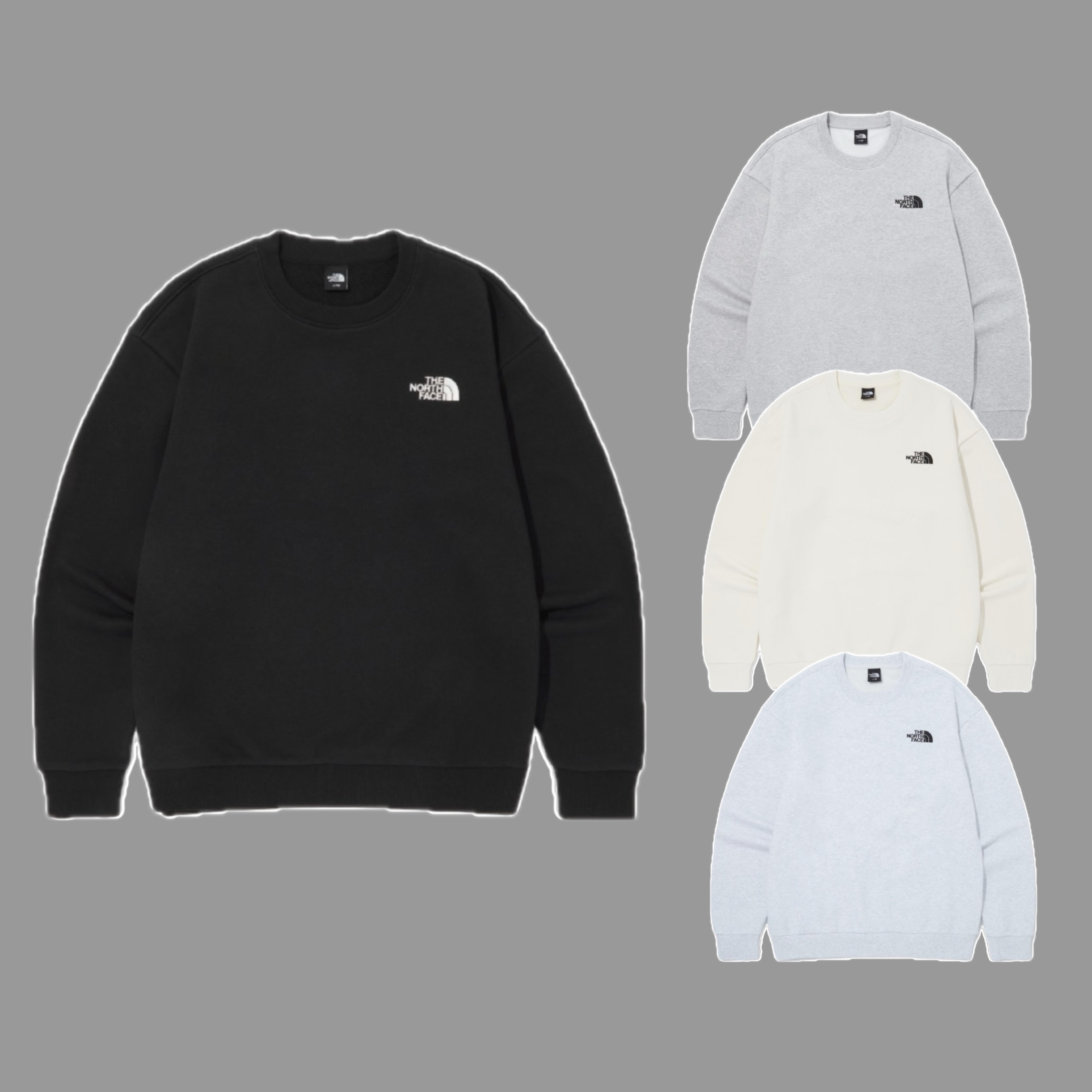 【新品】秋冬季圆领卫衣套头长袖刺绣LOGO卫衣男女同款保暖内搭