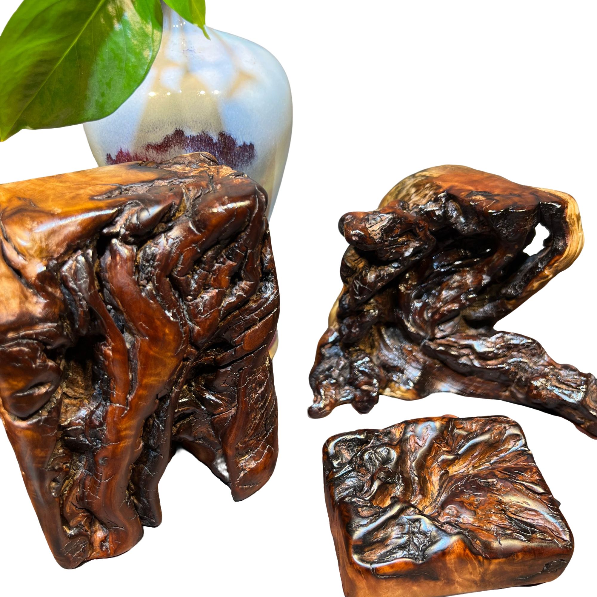 2号车 天然百年雷击老枣木手把件（图片仅供参考以直播间截图为准）