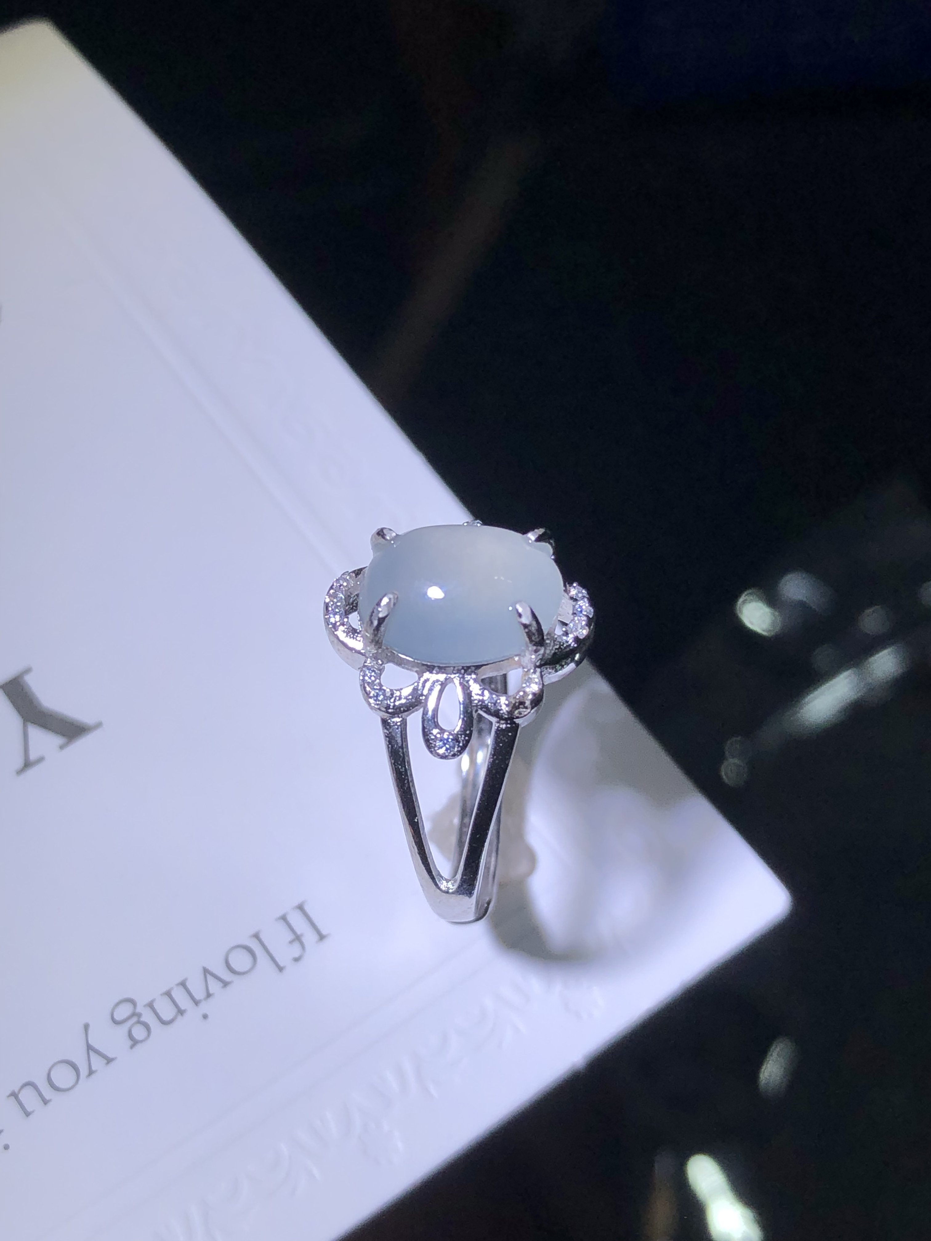 翡翠蛋面戒指（编号LHXJ）