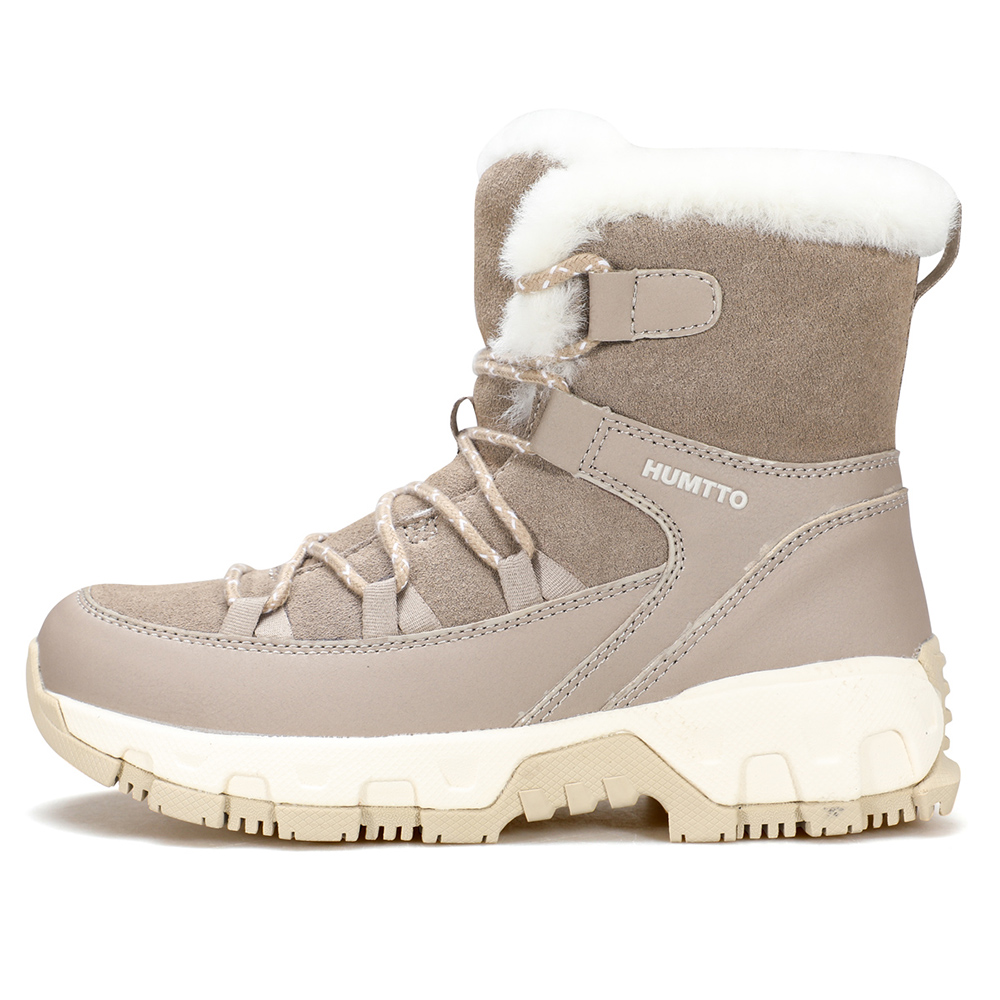 悍途户外冬女士户外高帮鞋羊毛加绒保暖徒步登山鞋雪地靴550585